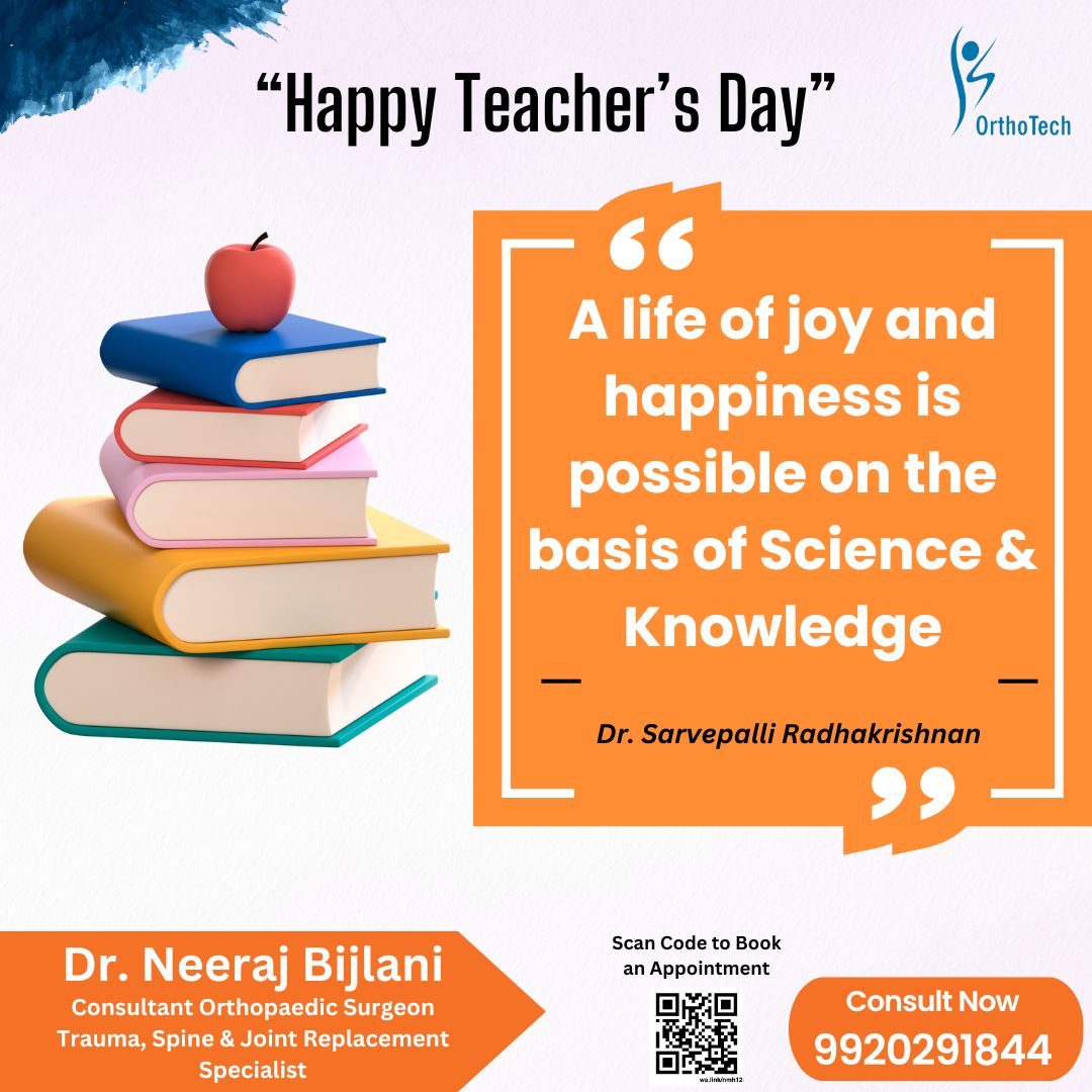 Thecooldoc's tweet photo. "Education is the key to success, and teachers are the key to education. Happy Teacher's Day!"

#orthotech #mumbaikar #HappyTeachersDay #worldteachersday #hippain #teachergoals #mumbaidiaries #teachersday2023 #hipsurgeryrecovery  #jointreplacement #educator #hipsurgeon https://t.co/9l94g2bsXC