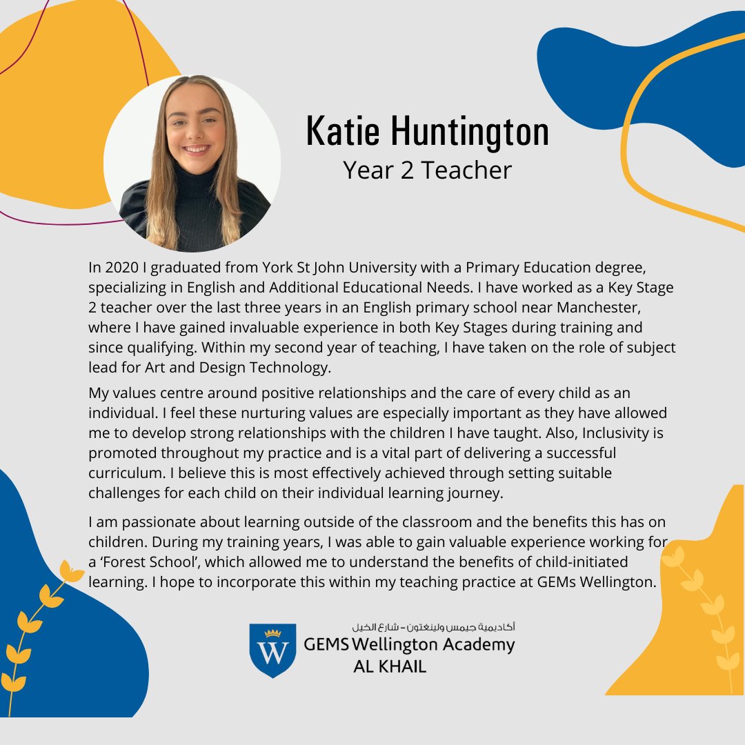 gems_khail's tweet photo. Join us in extending a warm welcome to Katie Huntington, who embodies the values of nurturing care, fostering positive relationships, and championing the uniqueness of each child! 📏📖

#TeamWEK #newstaff #WelcometoWEK #ouracademy @GEMS_ME https://t.co/oGp6XfFGAy