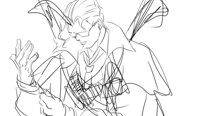 現在ラクガキで「重装備ビリー様」を見たいと思ってラフだけ描いてほってあったのを今になって開いたけど、
重装備ガンマンと言えばトレンチコート!チャップス!弾帯!ショットガン!とかあれこれつぎ足したものの最近公式から彼はCQCも嗜むとの情報があって重装備自体ダメじゃん!!と頭を抱えている 