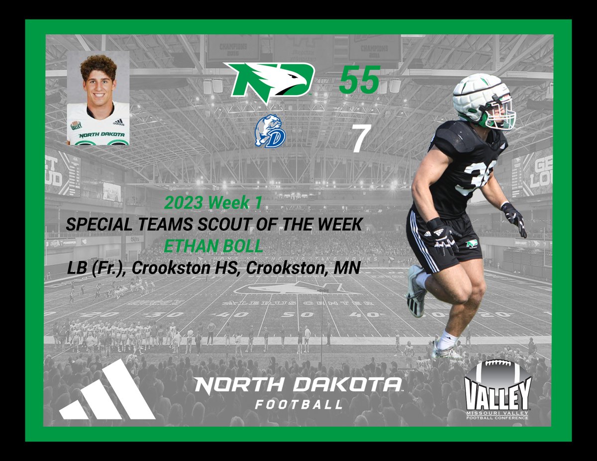 2023 Week 1 is in the books. Results on Saturday happen because of efforts every other day of the week. Special Teams Scout Player of the Week - Ethan Boll <a href="/EBoll38/">Ethan Boll</a> out of <a href="/CrookstonPirate/">Crookston Public Schools</a>. #DayByDay