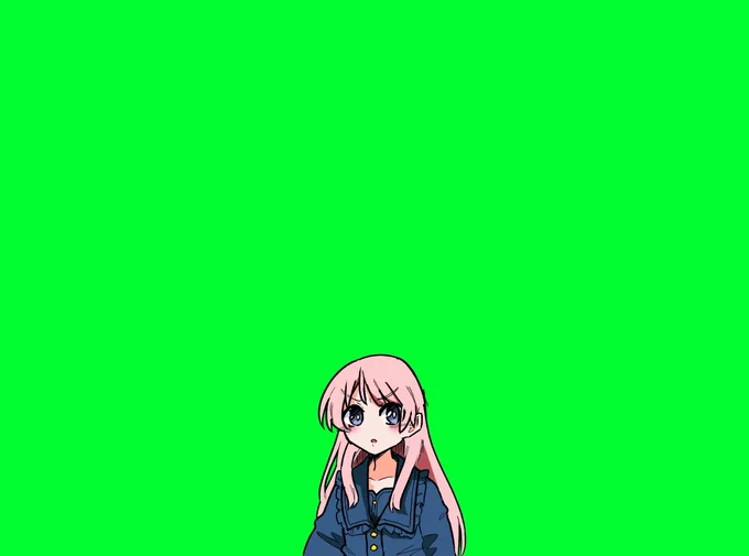 画面下から怪訝な表情で見つめる愛音ちゃんGBと使用例#bandoriart  