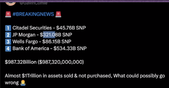 EYESON_NEWS's tweet photo. #EyesOnNews OPINION
Why they're worried about #AMC #ADAMARON PITCHING not Catching as #APENATION gets ready for the set up #SEC #DOJ #NYSE
NAKED
Staying with me on my #Jaggaredpath
Citadel $48+ BILLION
JP Morgan $321 BILLION
Wells Fargo $82+ BILLION|
BK of Amer $534+ BILLION https://t.co/FuGfKCscDa
