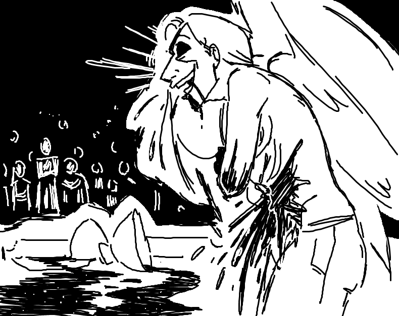 jacaranda_jack's tweet photo. tw gore, wounds, some nudity
if i mean anything to you i'm sorry but i've made up my mind! (not a vent post necessarily, i actually quite enjoyed drawing this one. comedy mask moment) https://t.co/w3tv4Y2akc