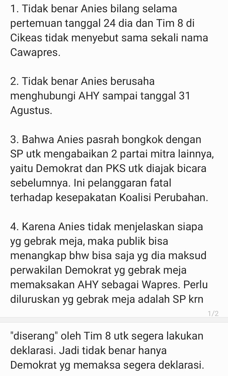 Hasbil_Lbs's tweet photo. Perhatikan!

Baca pelan pelan dan khusus poin no 4 menjawab pertanyaan netizen.

Yang gebarak meja terkuak yakni Ketua Umum @NasDem Pak Surya Paloh.

Sekarang silahkan anda menilai 😊 https://t.co/I91VfmW3yr