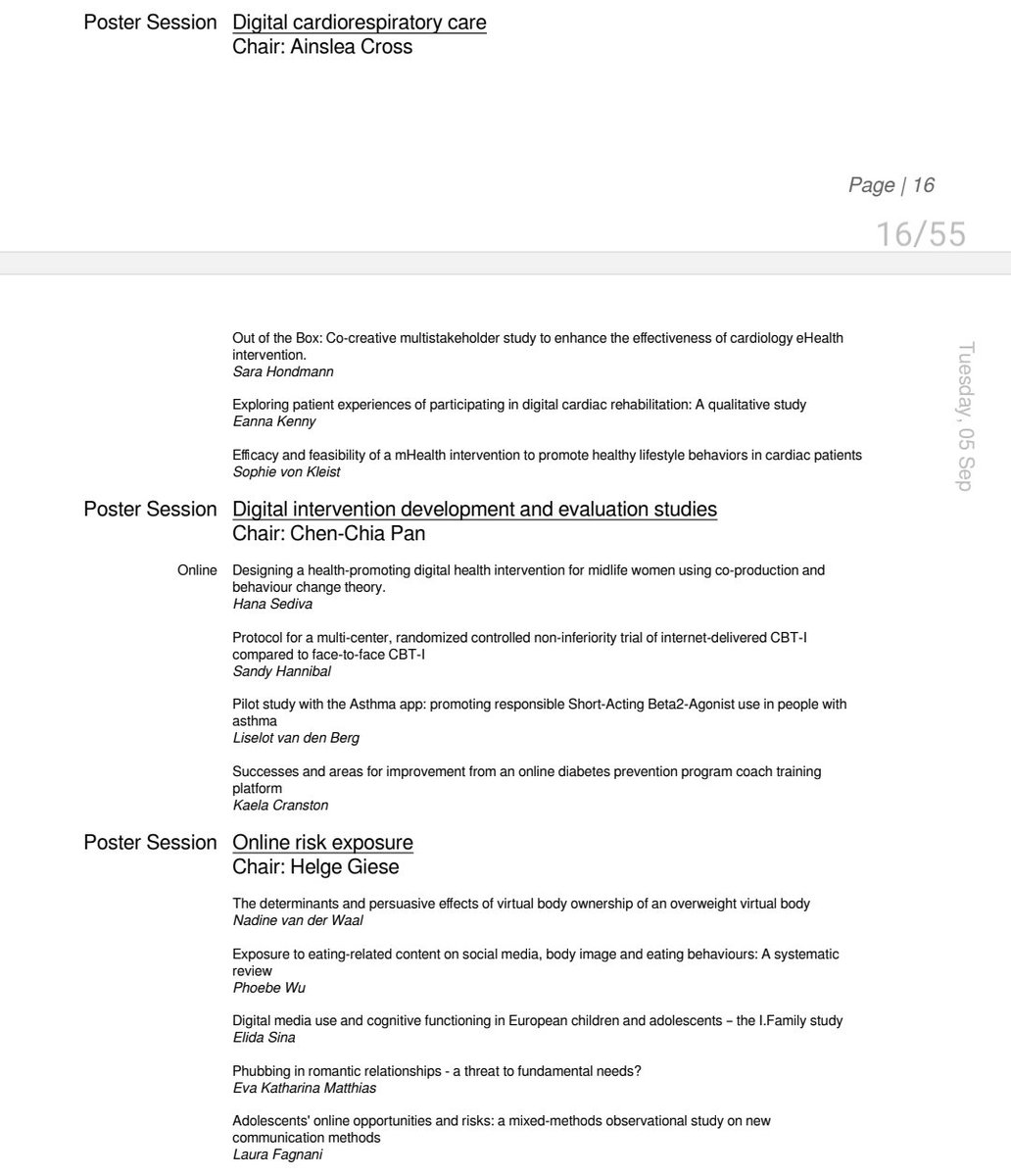 It's the first day of #EHPS2023 and we are looking forward to a number of exciting #digitalhealth sessions! Which ones will you join?
