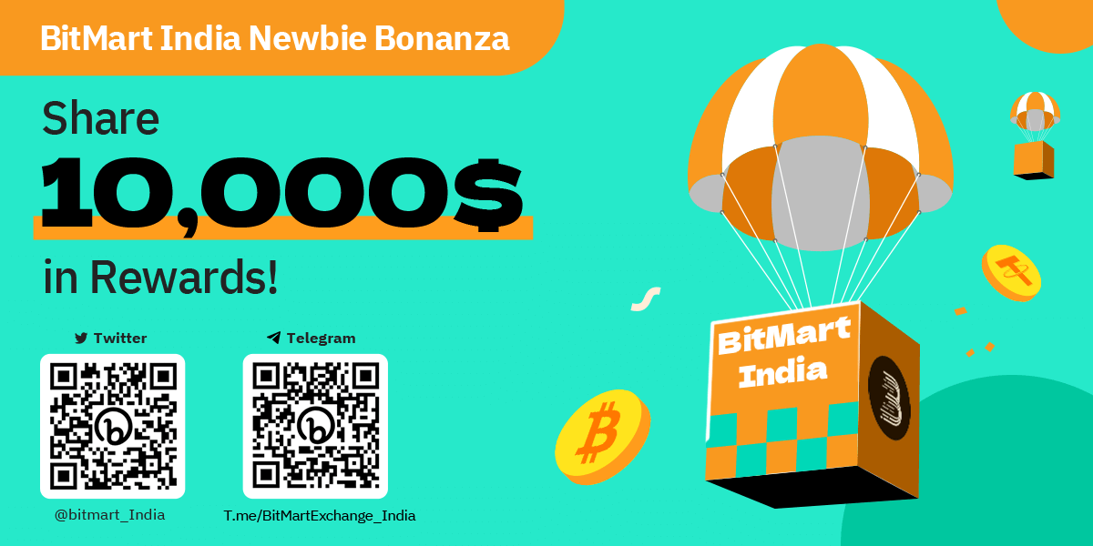 BitMart_SA's tweet photo. 💥 We are excited to announce BitMart india Newbie Bonanza!
💰 Participate &amp; Share $10,000 in Rewards!

💫 How to participate? 
🔸Follow @BitMart_India
🔸Join https://t.co/f3wWYwXcGd
🔸RT &amp; Tag 3 frds

🙋 Participate now: https://t.co/6YJQO0nSeG https://t.co/e9PAkq7iNy