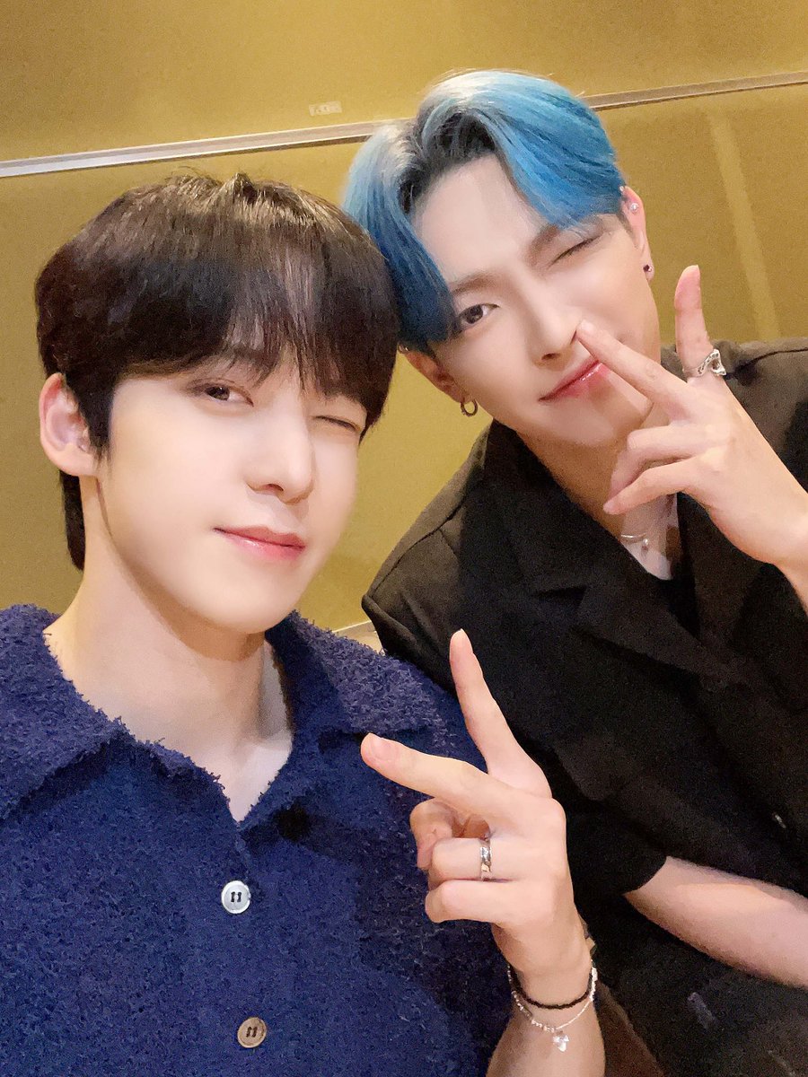 Uploading nostalgic throwback photos with Hongjoong hyung on IDOL RADIO, akin to preserving a treasured time capsule of our shared moments. With heartfelt smiles that grace our faces, it's evident that we really had an incredible amount of fun during that unforgettable episode.