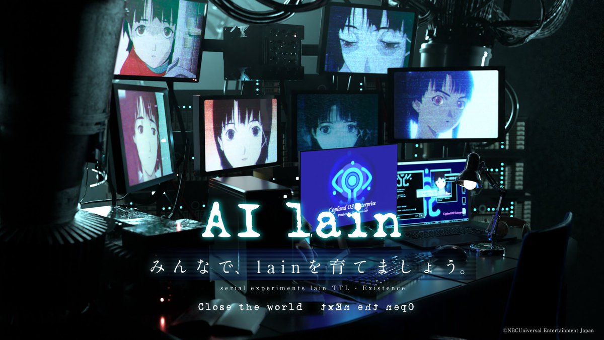 MangaMoguraRE's tweet image. An official "Serial Experiments Lain" AI video chat bot using ChatGPT has opened for the series 25th anniversary using recordings from the 98 anime with voice actress Kaori Shimizu's blessing 

It has free &amp;amp; pricing tiers....

English: en.serialexperimentslain.io
Japanese:…