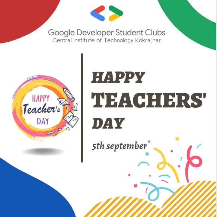 gdg_citk's tweet photo. "To the guiding stars who lead us on the journey of learning, Happy Teacher's Day!" https://t.co/hXuXEy42K4