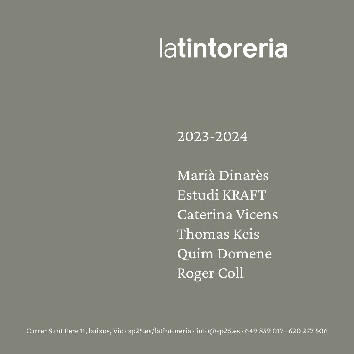 SP25arquitectes's tweet photo. Moltes ganes de presentar-vos la programació d'exposicions per la temporada 2023-24 a La Tintoreria! 
#latintoreria #vic #art #sp25 #sp25arquitectura
La Tintoreria, c/ Sant Pere 11, baixos, Vic.
https://t.co/bU1l8dBWez https://t.co/iFXnHfUBYi