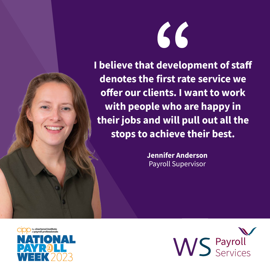 In celebration of National Payroll Week, we're pleased  to introduce our accomplished Payroll Experts.

Meet Jennifer our Payroll Supervisor. 

To find out more about Jennifer, visit our website ⬇️ 

wspayroll.co.uk/staff-profiles…

#NationalPayrollWeek #NPW23 #PayrollExpert