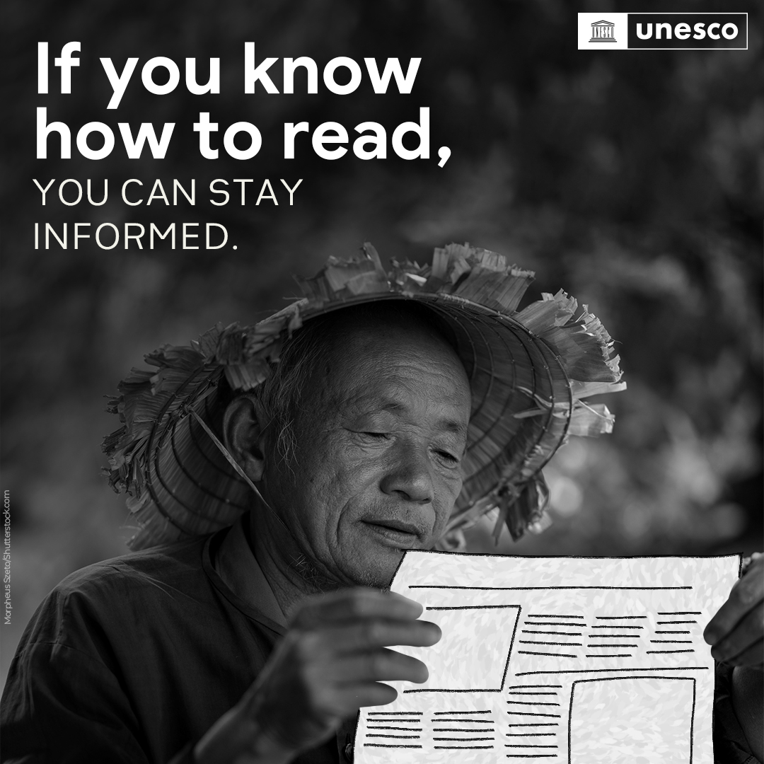We need literacy to:

✔️Think critically and creatively

✔️Fully participate in society

✔️Better understand the world

Join us to celebrate #LiteracyDay on 8 September! unesco.org/en/days/litera…