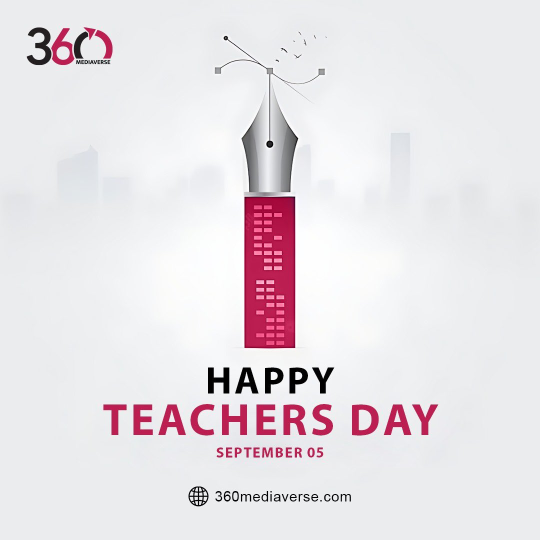 360mediaverse's tweet photo. Happy Teacher's Day! 

Today, we celebrate not only the teachers in our classrooms but also the guiding lights who shape us into better human beings.  

Let's appreciate all those who impart wisdom and kindness in our lives.

#TeacherDay #TeacherAppreciation #TeacherDay2023 https://t.co/uR38e3owPx