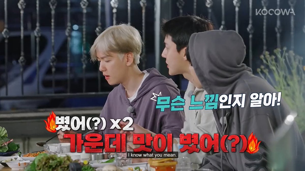 oshmuse's tweet photo. baekhyun: the stew is lacking of taste
sehun: i know what you mean

"cause we are O blood type" sehun's heart continued. https://t.co/t7pni2tI8d