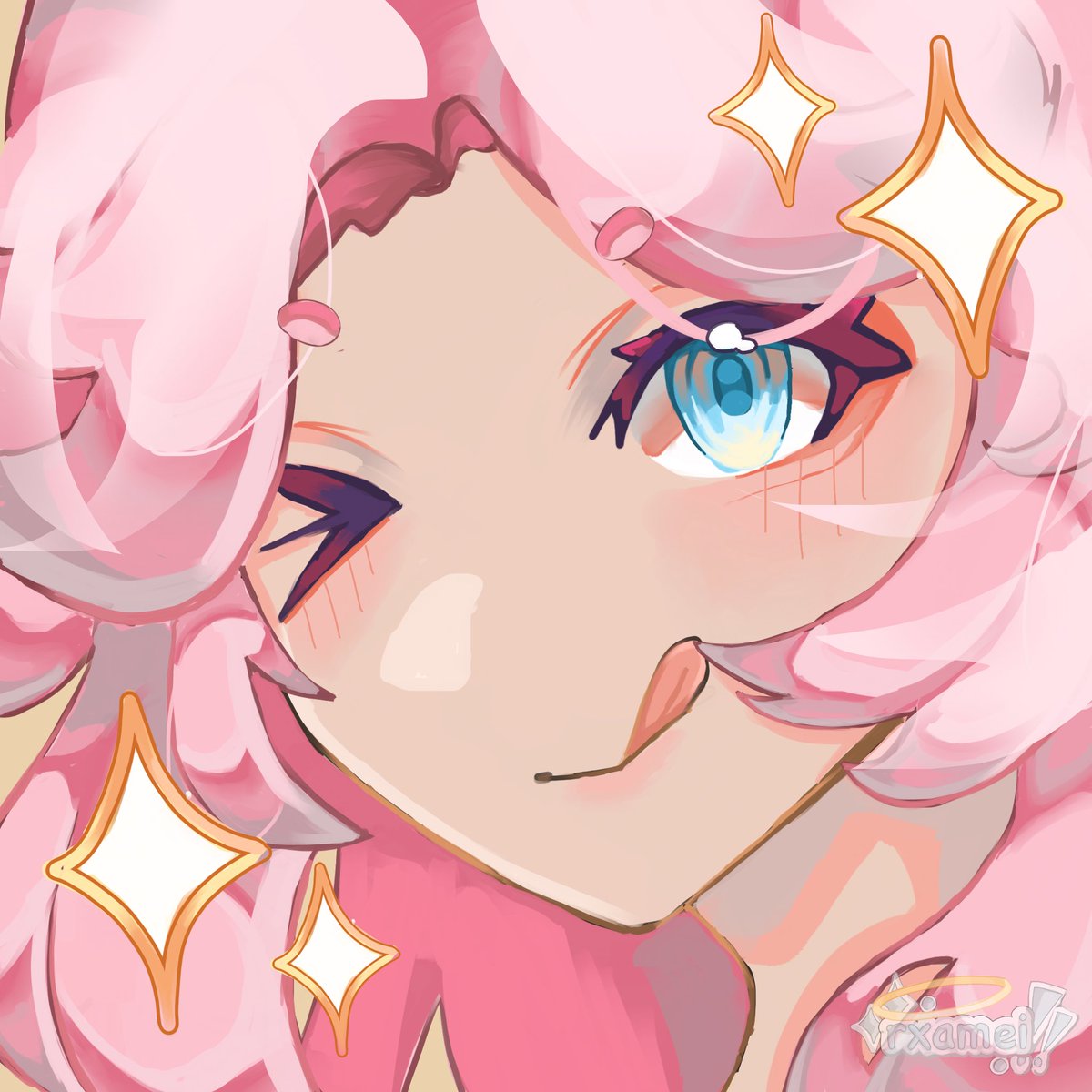 freebie for smo on discord!! 💗💗 

still looking for #artmoots on both here and instagram!! (insta link is in bio in my carrd :3)

#artstyle #cuteartstyle #artwt #art #digitalart #smallartist #youngartist #cute #freebie