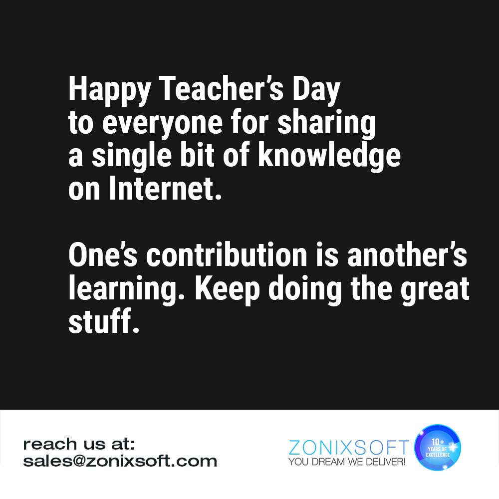 zonixsoft's tweet image. #happyteachersday #teachers #techassistance #helpers #gurus #onlinecourse #contributors #contributions #knowledgesharing #knowledgeshare #learners #leaders #sharingiscaring #share #sharedgoals #teachings #teachingskills