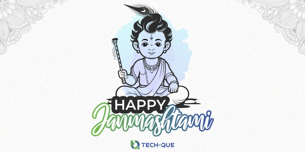techqueit's tweet image. 🎉Happy Janmashtami from Tech-Que Family! 🙏 May Lord Krishna&apos;s blessings bring joy and prosperity to human life. 🌟 #HappyJanmashtami