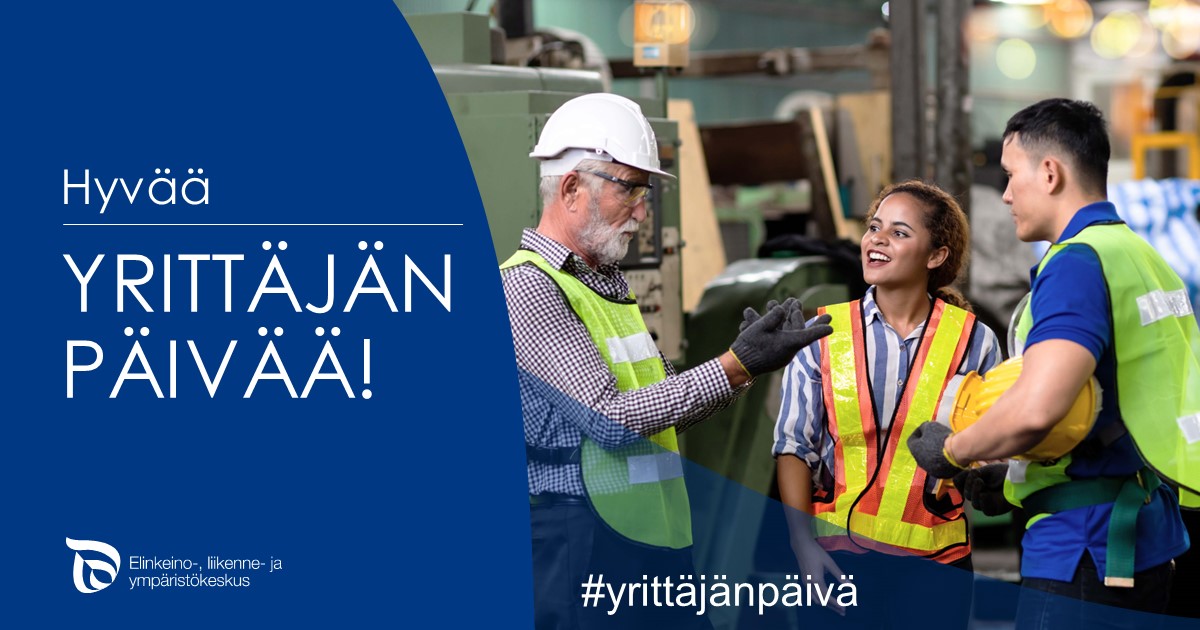 Hyvää yrittäjän päivää! Tiesitkö, että ELY-keskus voi tukea sinua henkilöstösi kehittämis- ja koulutustarpeissa? Tutustu yhteishankintakoulutuksen mahdollisuuksiin ➡️ ely-keskus.fi/uutiset-2023/-… #yrittäjänpäivä #koulutuspalvelut