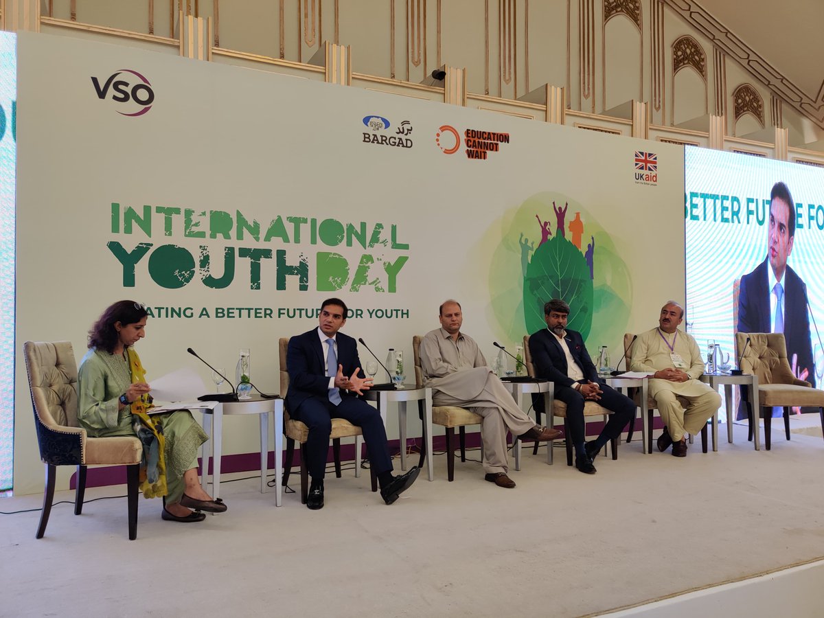 Mr. Umair Hassan, Directorate of Youth Affairs Punjab, at the International Youth Day 2023.
@WorldBank @FCDOGovUK @PMYPUpdates @VSO_Intl @BARGADYouth @EduCannotWait
@UKaid @FCDOGovUK @UNDP @UNFPA
#IYD2023 #Greenskillsforyouth #V4D #BackOurGirls #Islamabad