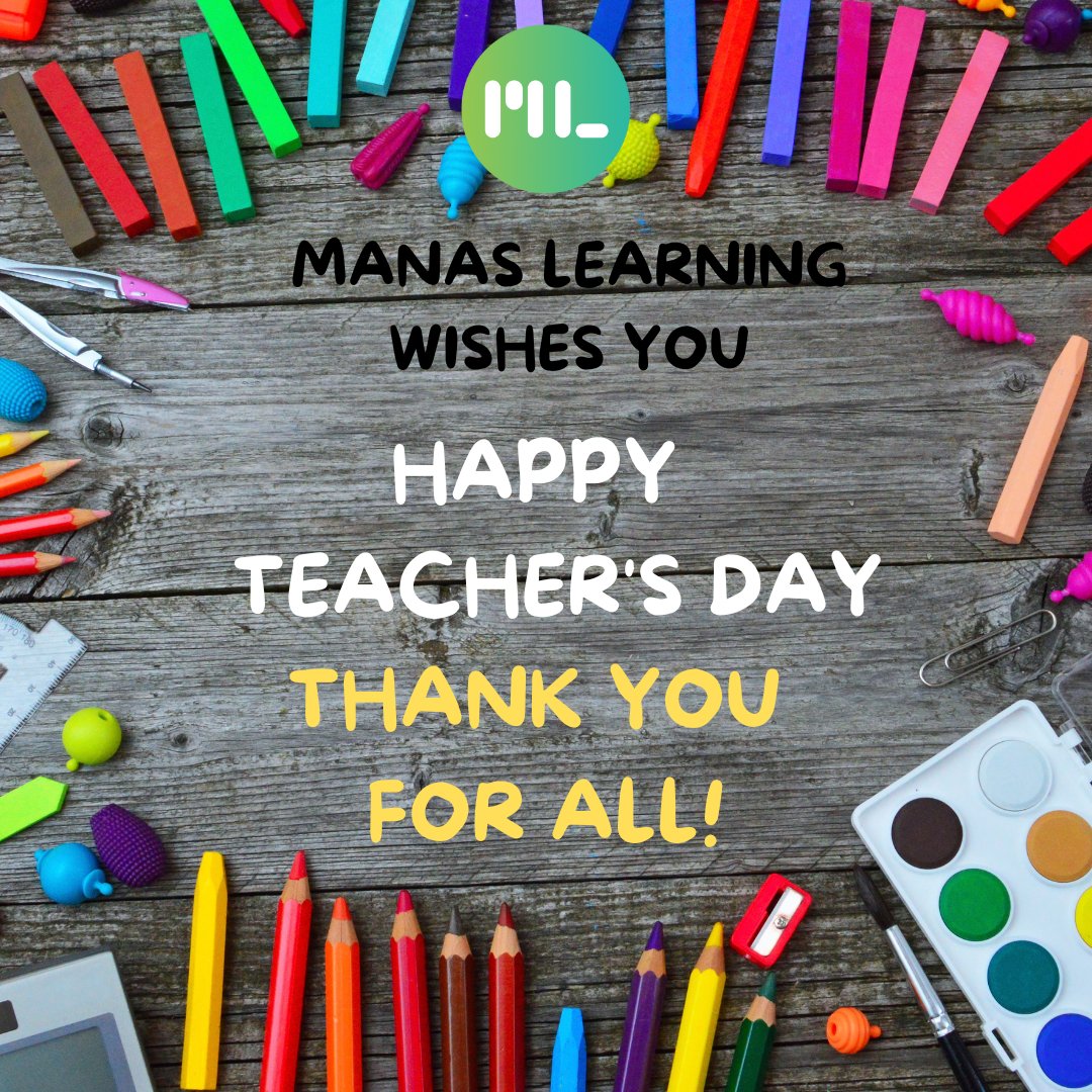ManasLearning's tweet photo. Happy Teacher's Day to all the teachers who mold, guide, help, care and every other vocabulary of love towards the betterment of the future of their students!
#learning #teachers #teachersday #teachersday2023 #teachersdaycelebration https://t.co/t6FJF7FQ7j