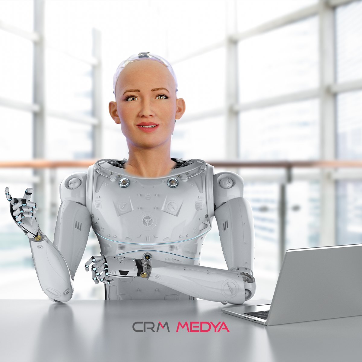 Robot Sophia CRM Medya’da! 🩷
“CRM Medya’ya uğramadan gidemem.” dedi. Sosyal medya ekibimizin planlarını, Tasarım ekibimizin tasarımlarını, video ekibimizin montajlarını kontrol etmeden gidemezdi… Harika fikirlerin için teşekkürler Sophia.

#CRMMedya
#CRMGroup
#RobotSophia