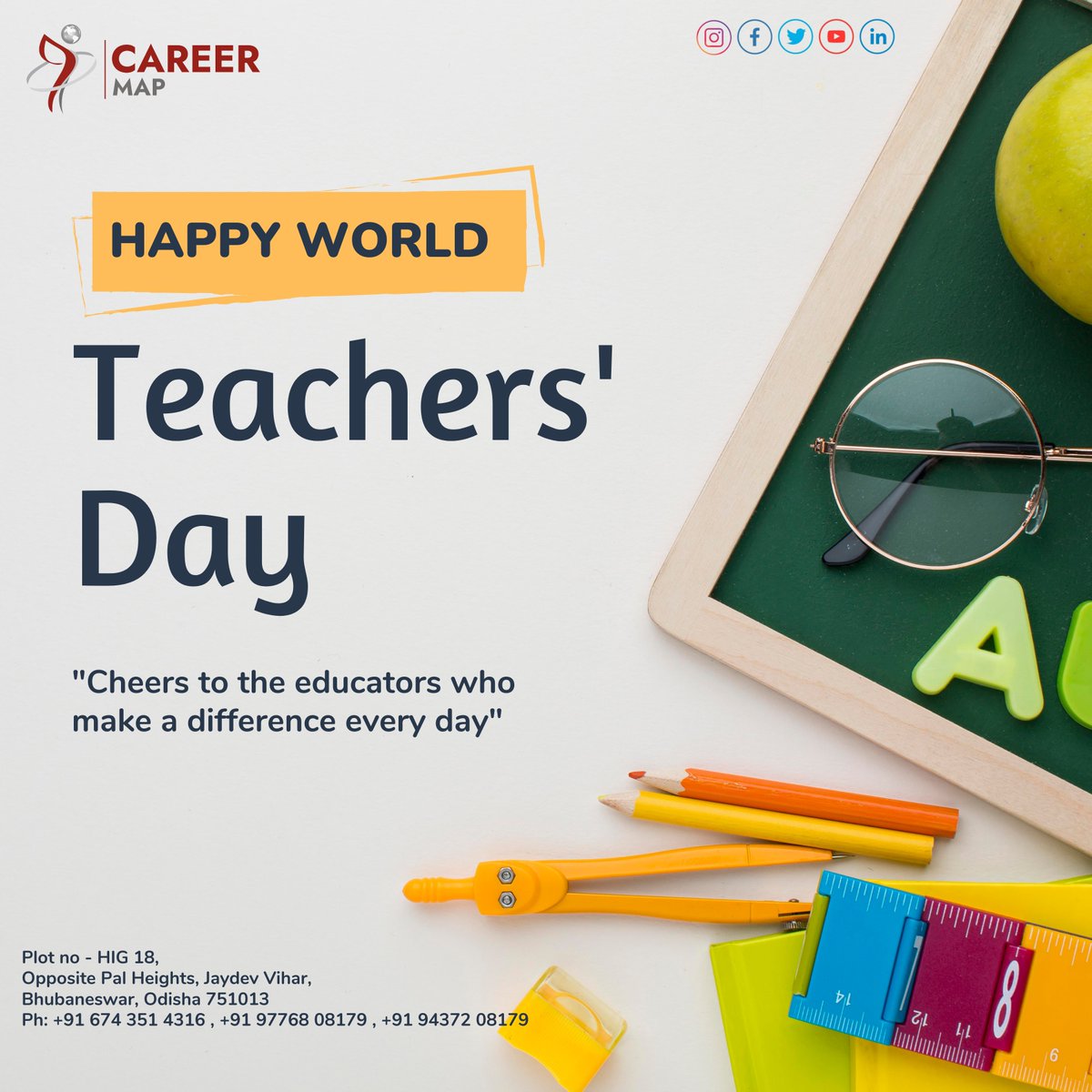 IdentityGroup22's tweet image. "Cheers to the educators who make a difference every day"

Happy Teachers’ Day !
#careermap #teachersday #identitygroup