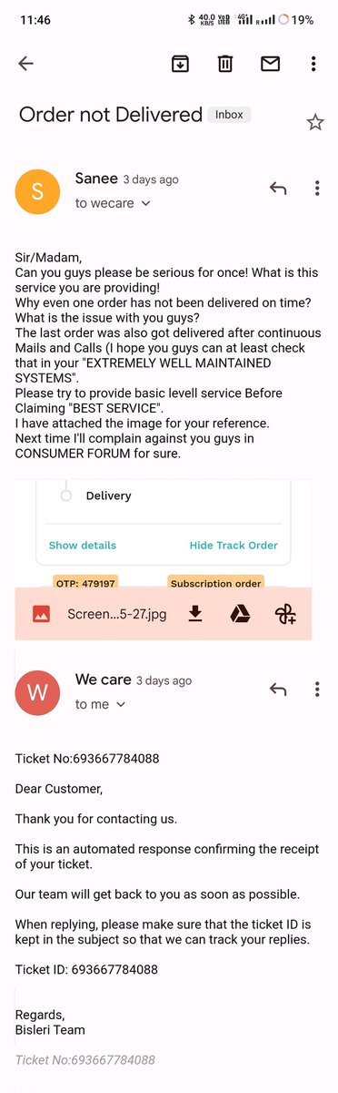 SanketKumar01's tweet photo. @BisleriZone Now you have also stopped replying and caring! Nice. "BEST SERVICE".
@jagograhakjago this is the condition of Consumers in India. https://t.co/cZsT7Mv50q
