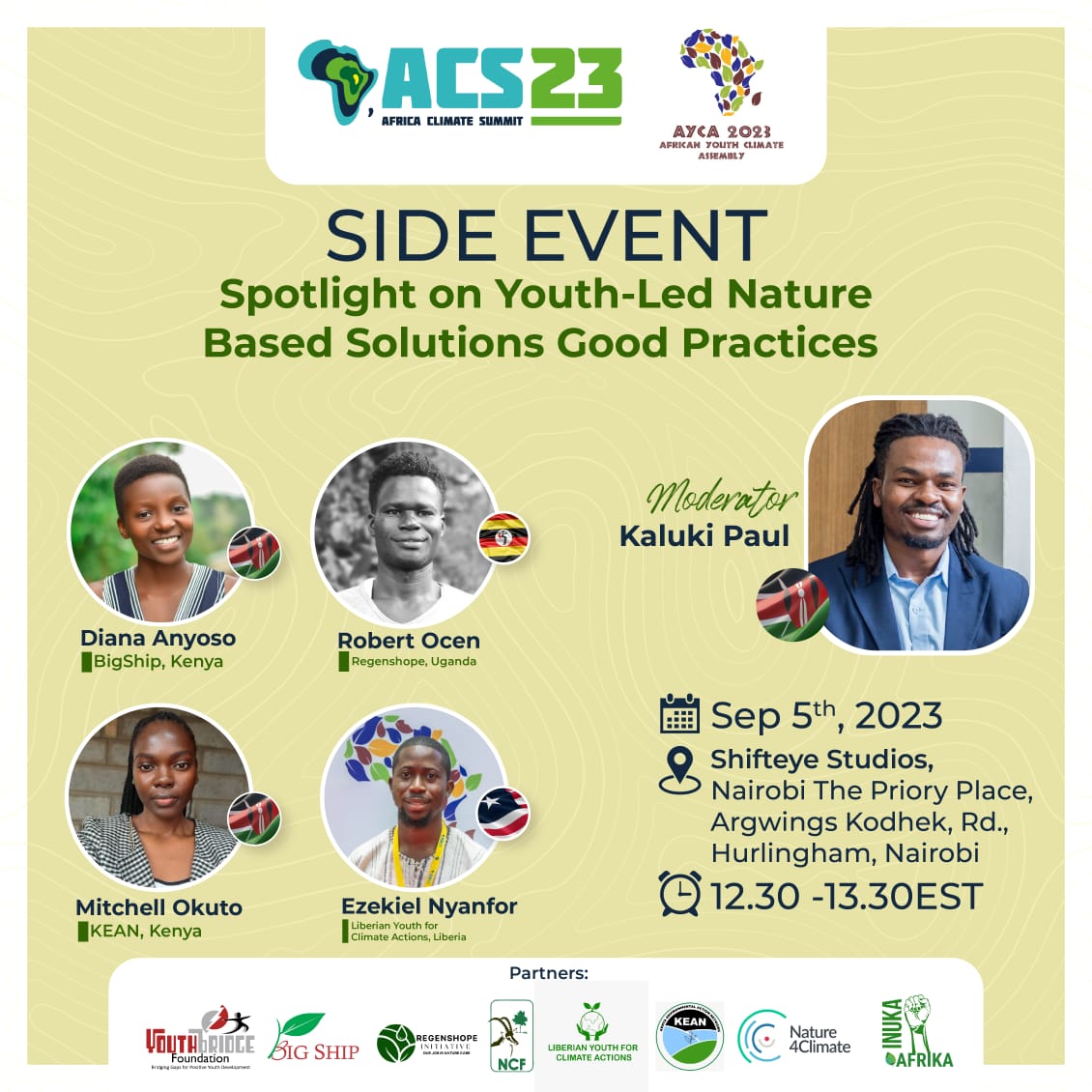Join us at the 'Spotlight on Youth-Led Nature-Based Solutions Good Practices' event!

Be part of this inspiring gathering where you witness the innovative work of young leaders in @AfClimateSummit
#YouthLeaders #GreenEconomy #DUAPA #Restoration #YouthMatter #NatureTech #NbS
