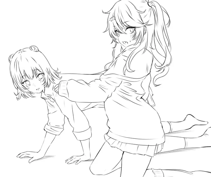 容赦なくゲームで六花ちゃんをボコボコにする千冬ちゃんにどん引くつむぎちゃんをプラス!🤣 