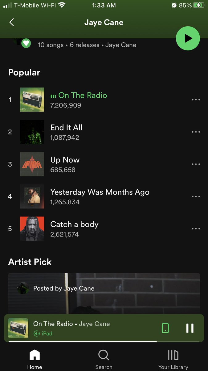 ruthidaholmes's tweet image. Let’s keep it going for  @Jayecane  #ONTHERADIO to get 8 million ON @Spotify  but let’s also get #UPNOW to 1,000,000 streams let’s gooo