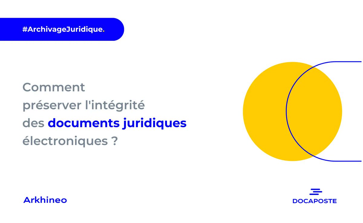 Arkhineo's tweet image. Professionnels du droit, vous souhaitez conserver vos documents #juridiques en toute sécurité ?

Découvrez la solution d’@Arkhineo répondant aux besoins de votre #secteur, afin de garantir l’authenticité et l’intégrité de vos documents juridiques sur le long-terme. #TransfoNum