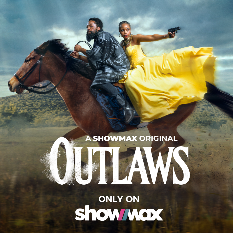 ShowmaxOnline's tweet photo. When they said love conquers all, did they consider family loyalty? Watch how Sihle and Leruo handle theirs in the epic Western-inspired drama series, Outlaws.