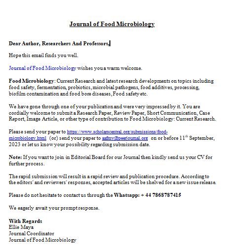 FoodMicrobiolo6's tweet photo. Manuscript Submission:https://t.co/kOLOQvOIGa
Mail Id:foodmicro@microbiologyres.com https://t.co/ESGdpL5jxm