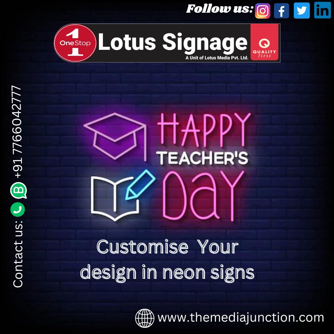 HAPPY TEACHER'S DAY " A cost-effective way to achieve the look you want ! Contact us:☎ +91 7766042777 #steelletter #acrylicletter #storebranding #ledsignboard #traficsignboard #outdoorbranding #neon #neonletter #neonsignboard #neondesign #patna #bihar