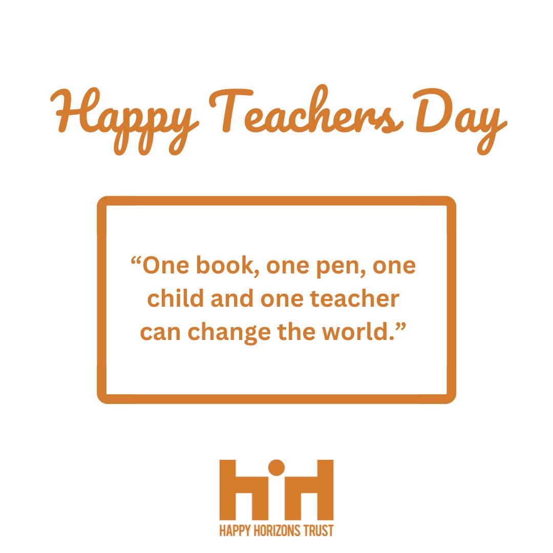 HappyHorizons's tweet photo. Thank you Teachers' for inspiring hope, igniting imagination and instilling love of learning.
Happy Teacher's Day!
#childeducation #educationfordevelopment #happyteachersday2023 https://t.co/IcuNmQWv6Q