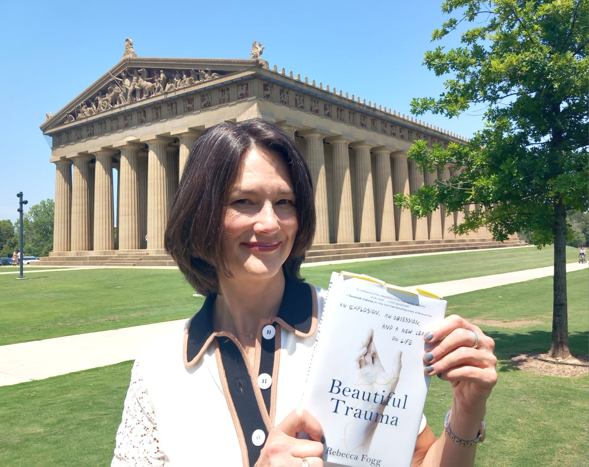 In late July, I thoroughly enjoyed being interviewed by @jfinleyreports for @npt Nashville Public Television's A WORD ON WORDS. Look out for it on air c.Oct. (& yes, that's a full-scale replica of the parthenon!). Next time I'll stay longer & visit my fave @parnassusbooks1