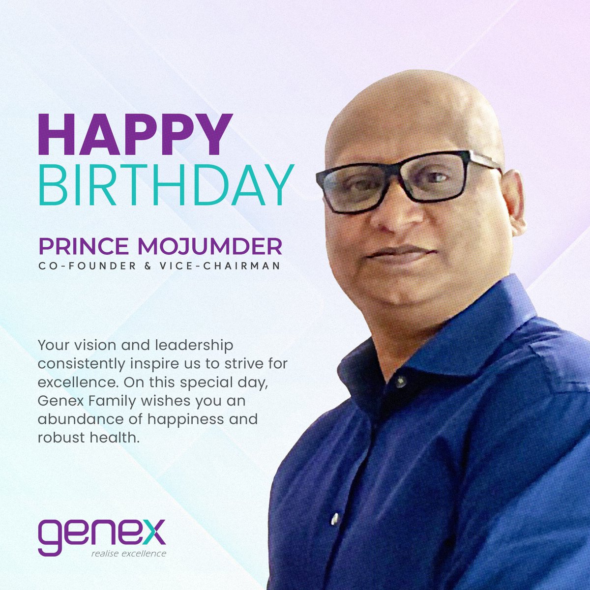 Happy Birthday to our visionary Co-Founder and Vice-Chairman, whose empathetic leadership keeps inspiring us to approach challenges differently and always strive for success.
Genex Family is grateful to you for being the guiding light of our journey towards excellence.