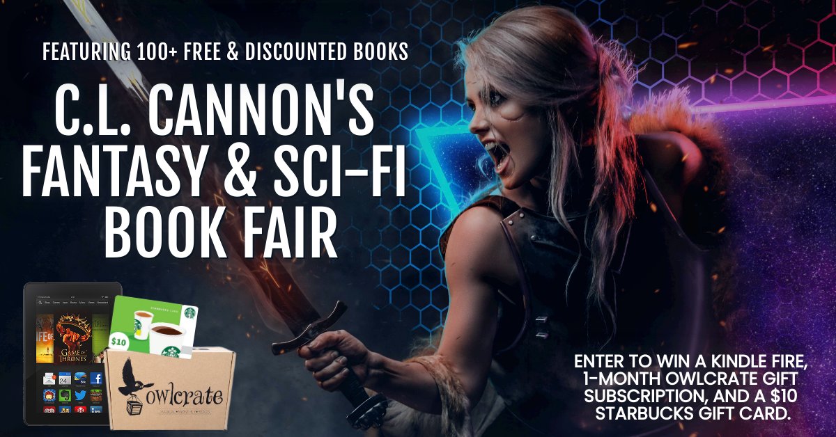 👀 Looking for some #bookish deals?📚 My #Fantasy &amp; #SciFi Book Fair has over 150 free &amp; discounted books + #KU finds! There's also a HUGE #giveaway at the bottom!
🚀 View the fair here: clcannon.net/bookfair ⚔️  #Win a #KindleFire, an #Owlcrate box, &amp; a $10 Starbucks card! 📚