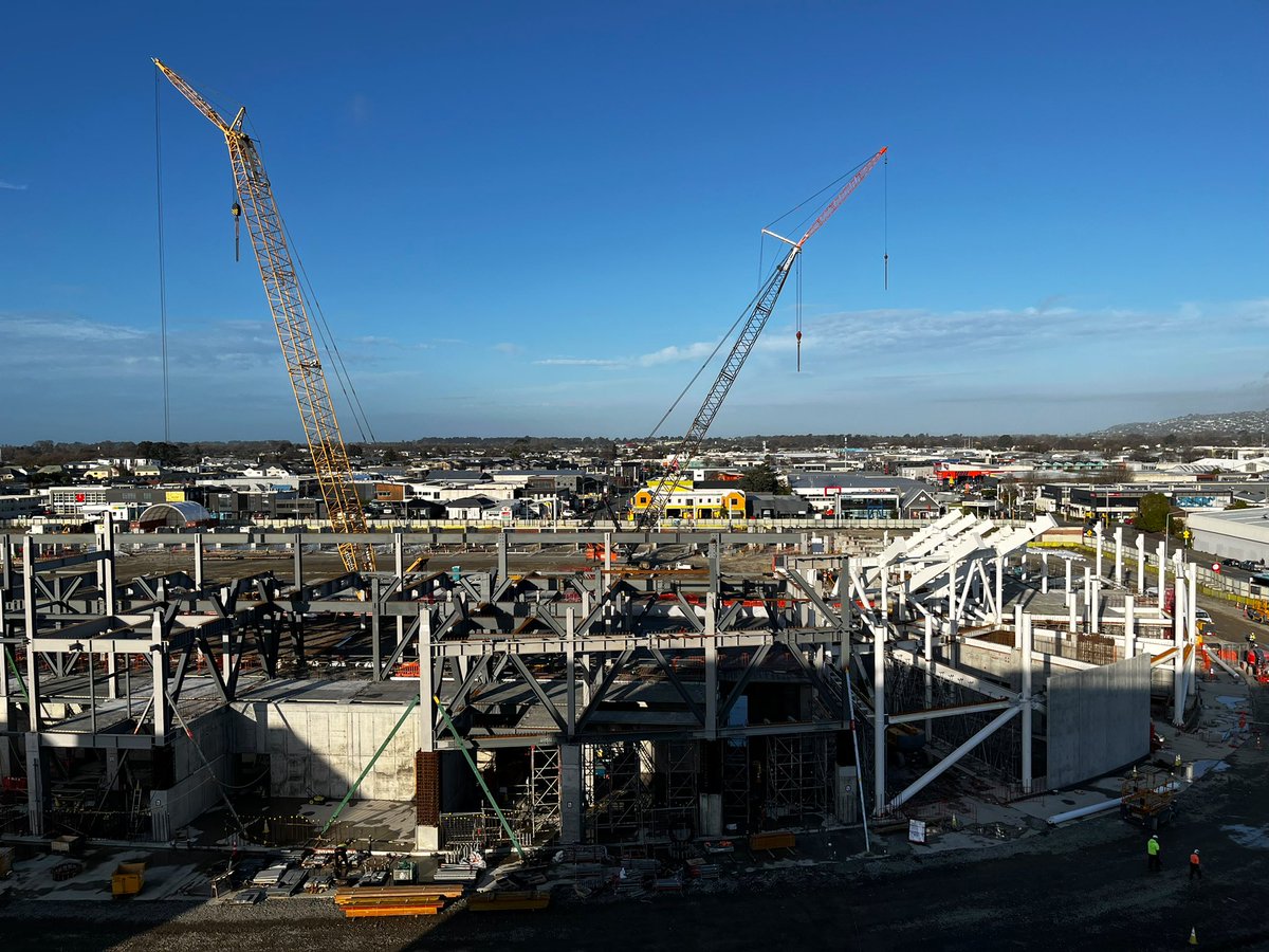 Samm467's tweet photo. The western stand of Christchurch’s new Te Kaha Stadium taking shape. #tekaha #staduim #chch https://t.co/WUWXC7oF19