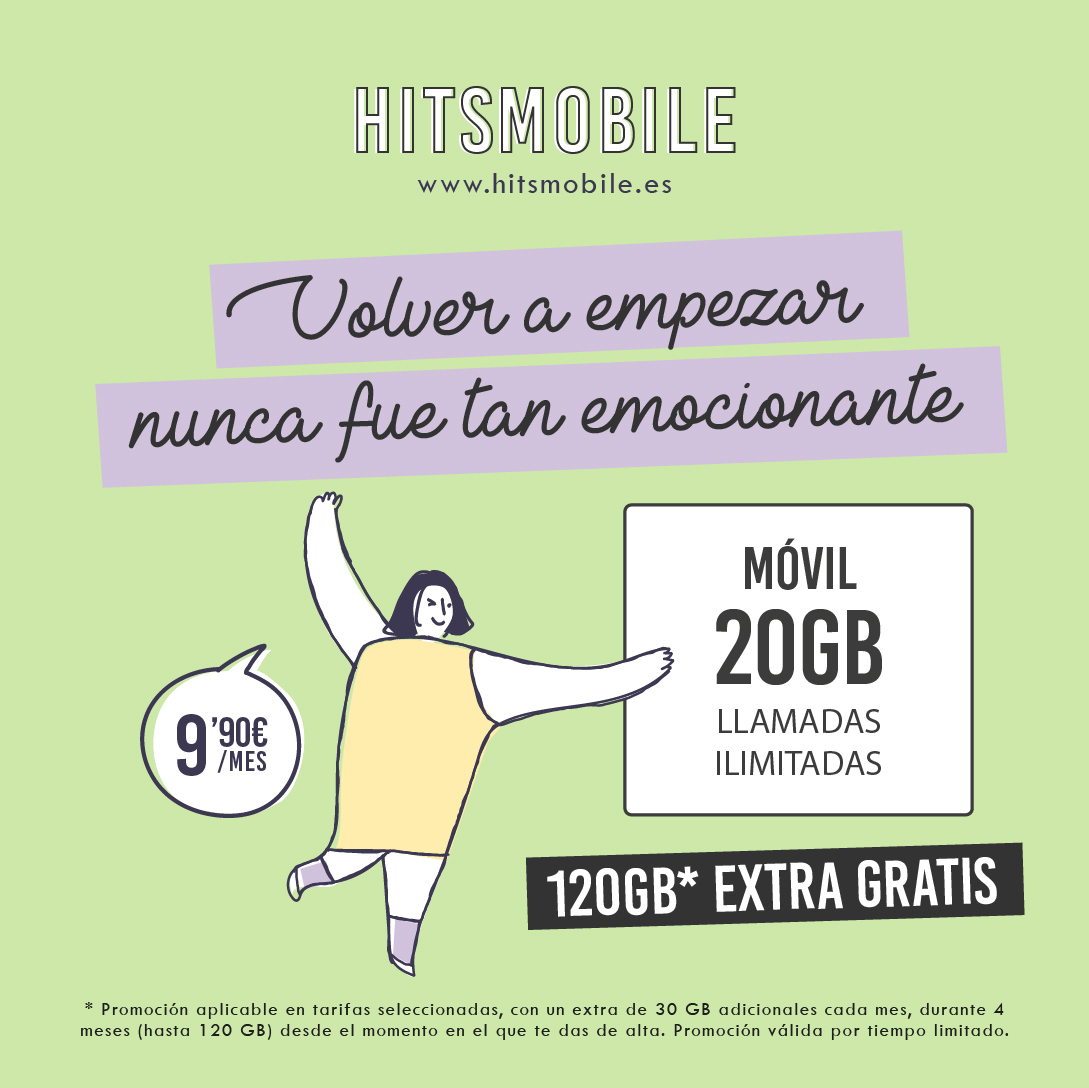 hits_mobile's tweet photo. 🎒 Vuelta al cole cargando mochila de ¡GB! 20GB y llamadas ilimitadas + 120GB EXTRA GRATIS por ¡9,90 € al mes! #hits #hitsmobile #ExtraGB #vueltaconectada #volveraempezar #ilimitadas #ahorro https://t.co/m907ujkYyn https://t.co/IhEQ124OjL