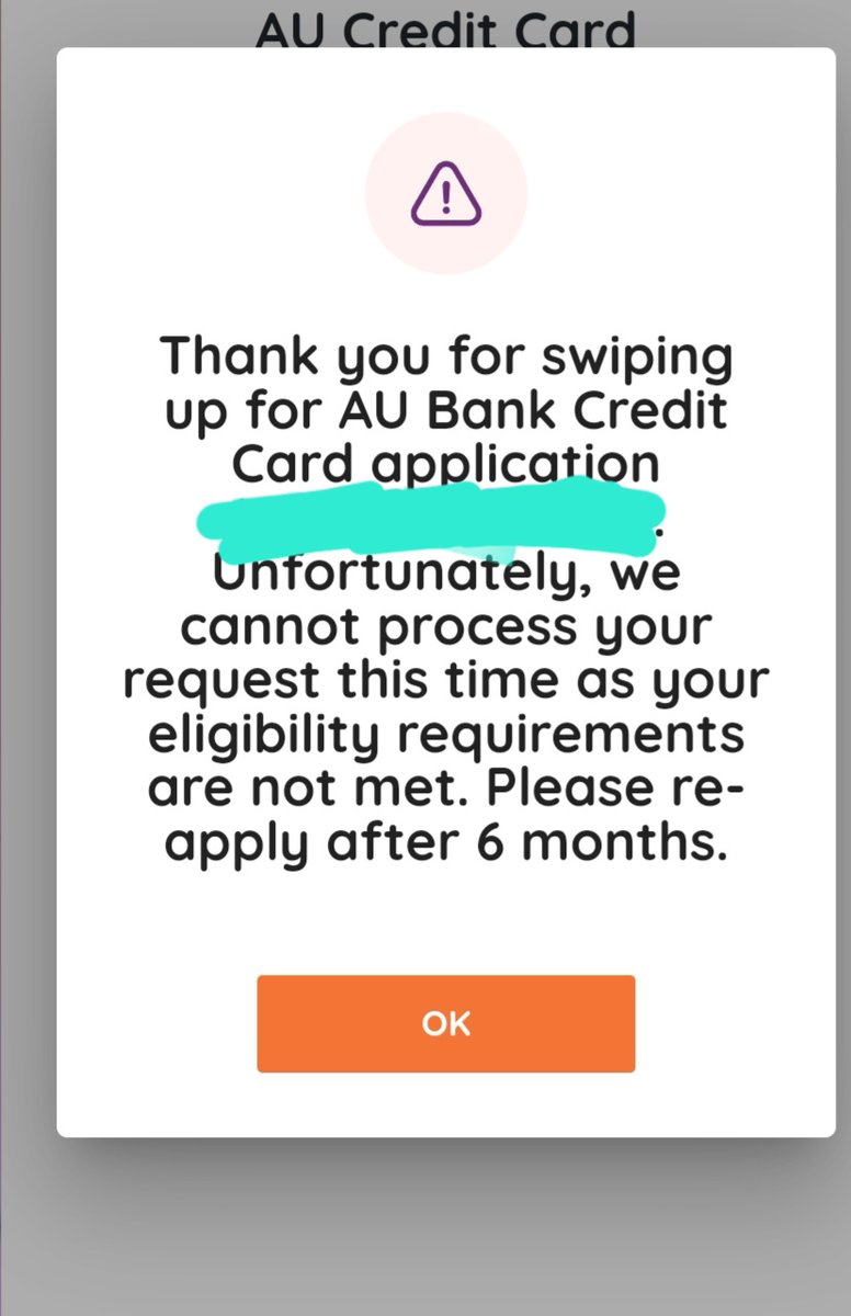 Bitcoin_avenger's tweet photo. @aubankindia yesterday I received a preapproved WhatsApp notification for credit card with xx limit.

Today I applied for same via swipe up platform application got rejected instantly.

If you have no intention of giving card why send misleading offers.
/2 https://t.co/fysQAaiimx