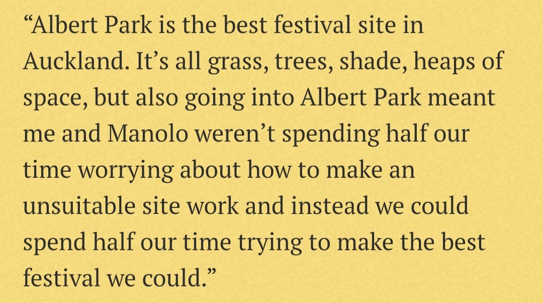 Phil_Komorebi's tweet photo. @sgowsmith1988 @AudioCultureNZ Nice article. Maybe I'm old and out of touch but the 2024 lineup doesn't seem anywhere near as good as many previous years. And Mark's view on Albert Park is hard to argue with, shame the current crew don't see it this way. https://t.co/rOFpesk6uZ