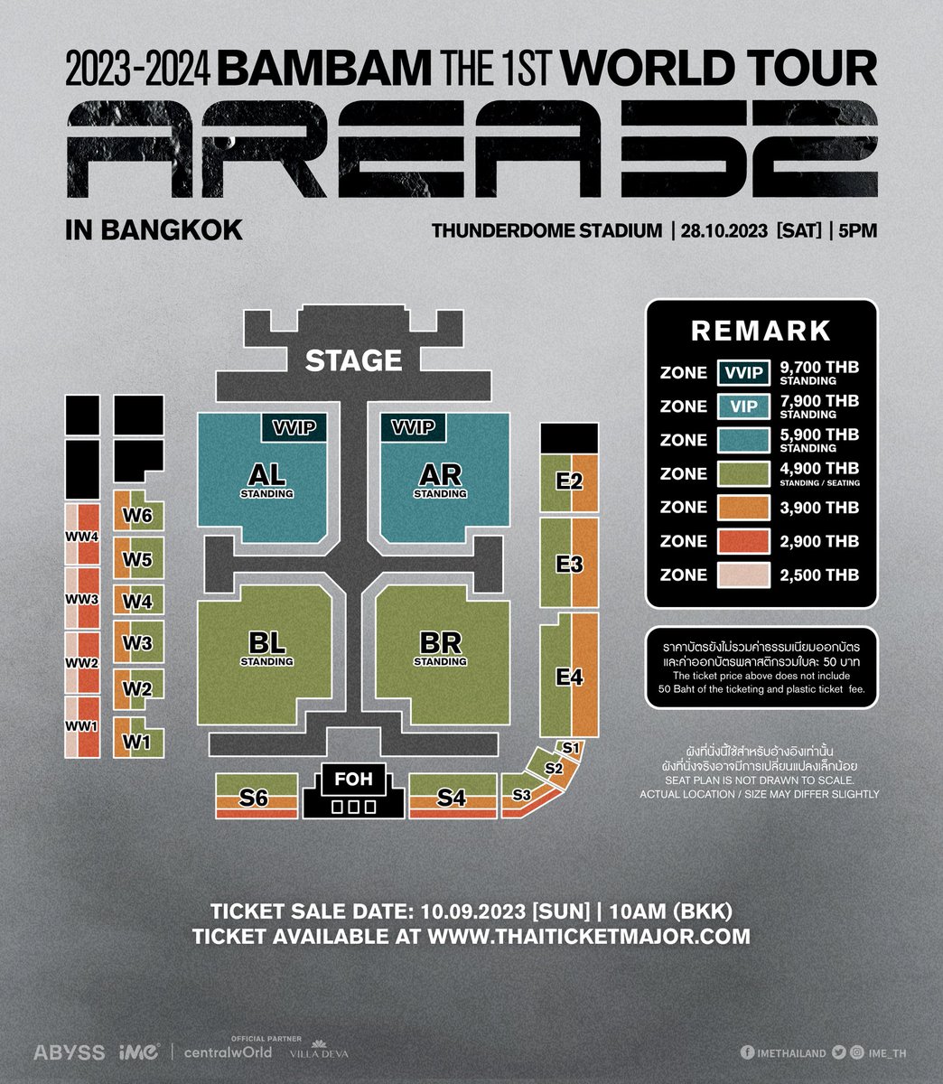 ime_th's tweet photo. ประกาศปรับเปลี่ยนผังการแสดง

เพื่อปรับมุมมองการรับชมที่สมบูรณ์มากขึ้น ทางทีมงานจึงขออนุญาตปรับเปลี่ยนผังการแสดงสำหรับ 2023-2024 BamBam THE 1ST WORLD TOUR [AREA 52] in BANGKOK โดยย้ายพื้นที่สำหรับ FOH มาไว้บนแสตนในโซน S5 แทน

ทางทีมงานขออภัยในความไม่สะดวก มา ณ ที่นี้

iME Thailand https://t.co/7C0cZy5WDe