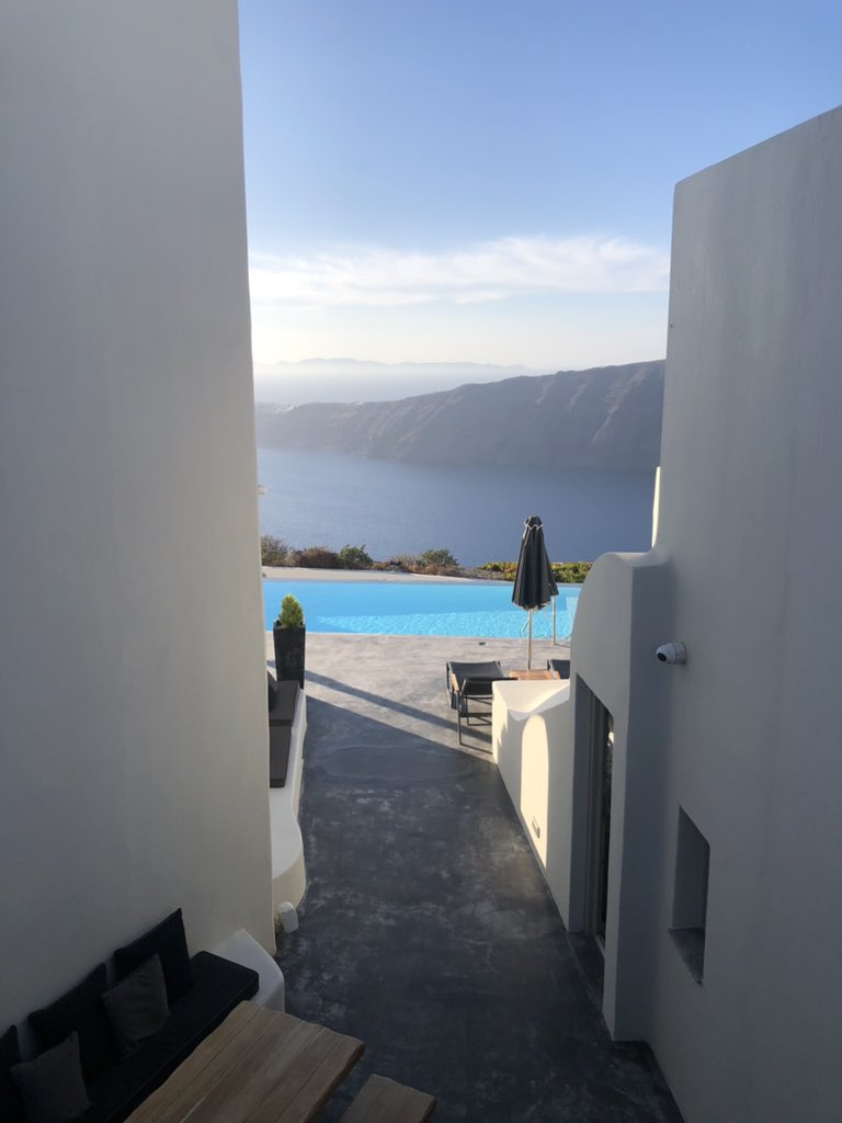 JimStokesDesign's tweet photo. Summer break is almost over. Lots of exciting design & branding challenges coming up. Can’t recommend the #Avaton on #Santorini enough. Perfect luxury in the home of the gods. https://t.co/SCE3veOspv