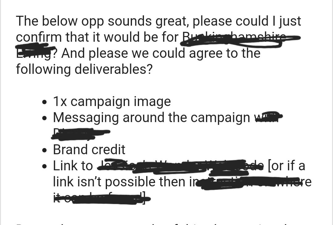 WHAT is happening to journalism/PR? 

Someone sent a press release and I asked for additional it was potentially worth using. 

They've asked me to *agree to these brand deliverables*...

For EDITORIAL.

If you aren't paying, and I'm doing you a solid, this isn't how it works.