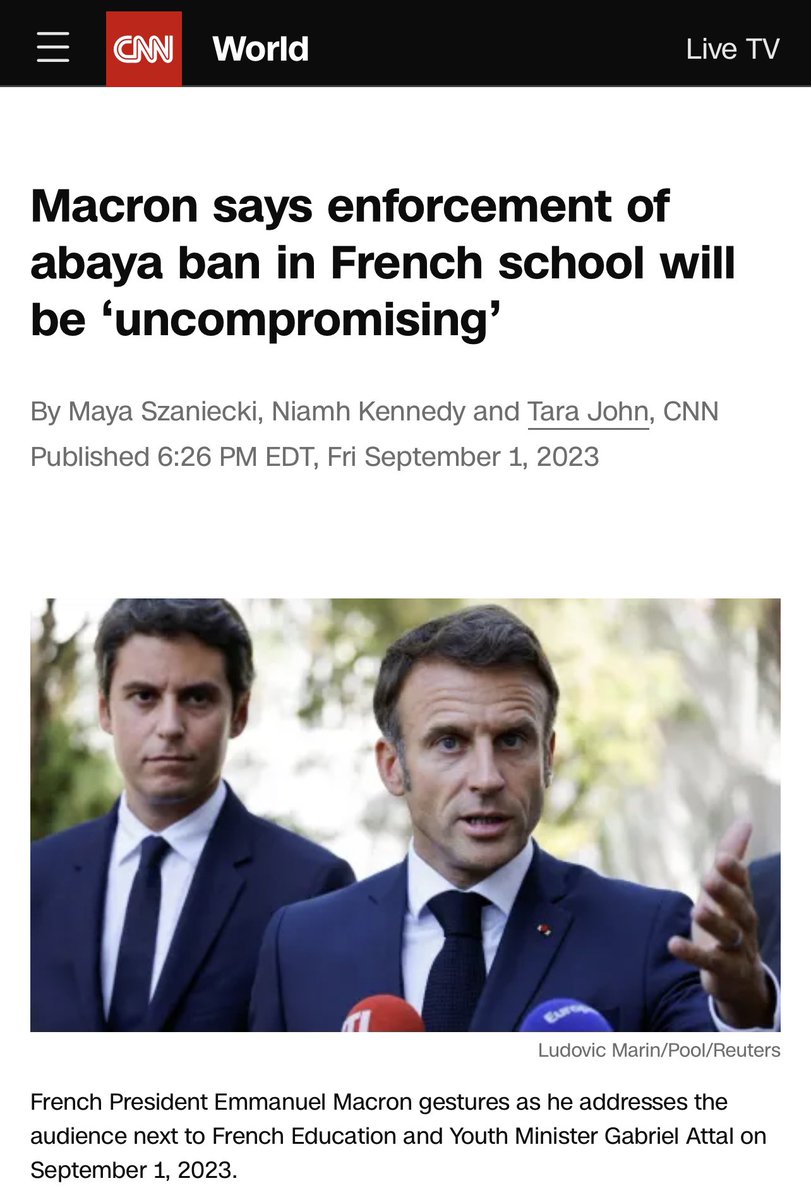 smile2jannah's tweet photo. The word “uncompromising” doesn’t get used when it comes to dealing with France’s gambling, alcohol, killing, raping issues, but when it comes to Muslim women covering themselves, he’s very confident in using the word “uncompromising”. Warped priorities, and a warped public who can’t see through these incompetent leaders.