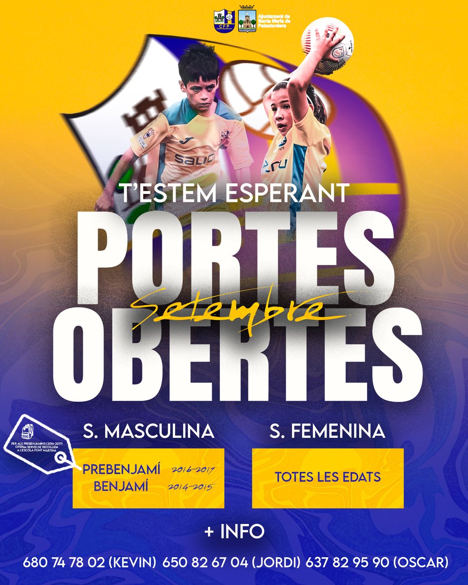 💥⚽ 𝗩𝗶𝗻𝗲 𝗮 𝗷𝘂𝗴𝗮𝗿 𝗮𝗹 𝗖𝗙 𝗣𝗮𝗹𝗮𝘂𝘁𝗼𝗿𝗱𝗲𝗿𝗮!⁣ 

📈 Volem continuar fent créixer les seccions del club.
𝙏’𝙚𝙨𝙩𝙚𝙢 𝙚𝙨𝙥𝙚𝙧𝙖𝙣𝙩!

📲 Posa’t en contacte amb nosaltres als tlf.

680 74 78 02 (Kevin)
650 82 67 04 (Jordi)
637 82 95 90 (Oscar)