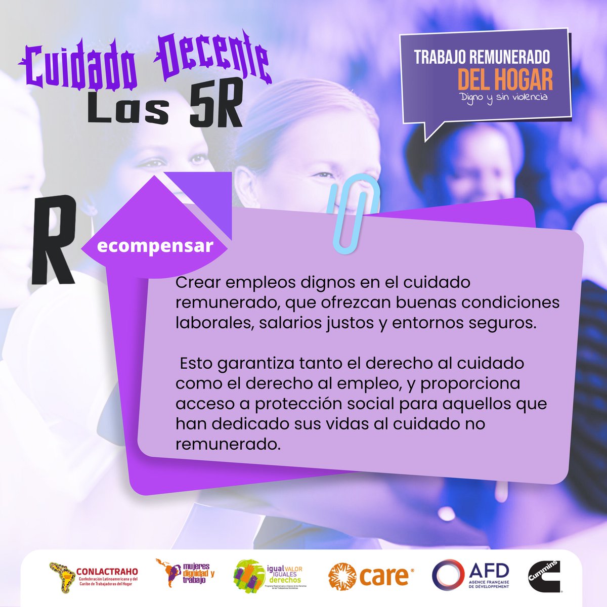 CENTRACAP's tweet photo. #CuidaAQuienTeCuida
Fomentemos el diálogo sobre un Cuidado Decente.
Las 5 R son clave: Reconocer, Redistribuir, Representar, #Recompensar y Reducir.
¿Cómo crees que podemos lograr un mundo laboral más justo y equitativo?
#HonrandoALasTCP #UnidasPorUnTratoDigno https://t.co/2xuIJliliT