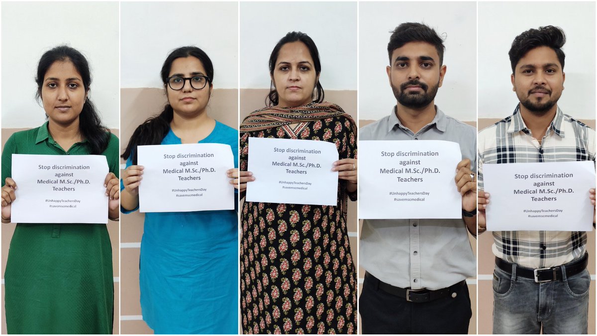 RasalikaMiglani's tweet photo. @NMMTA_Assn #unhappyteachersday
#savemscmedical https://t.co/k3Kjtb9HSV