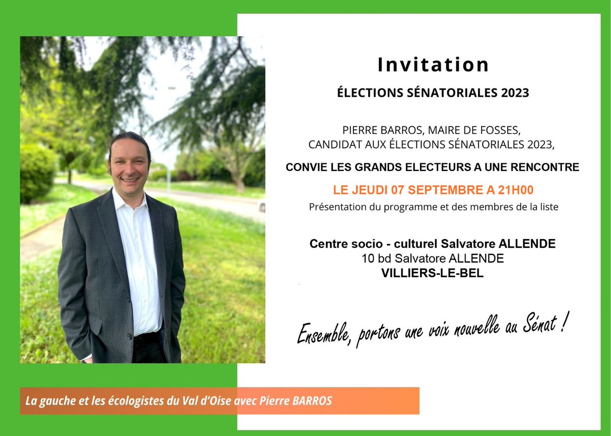 Venez nombreux ! #Senatoriales2023 #valdoise #villierslebel